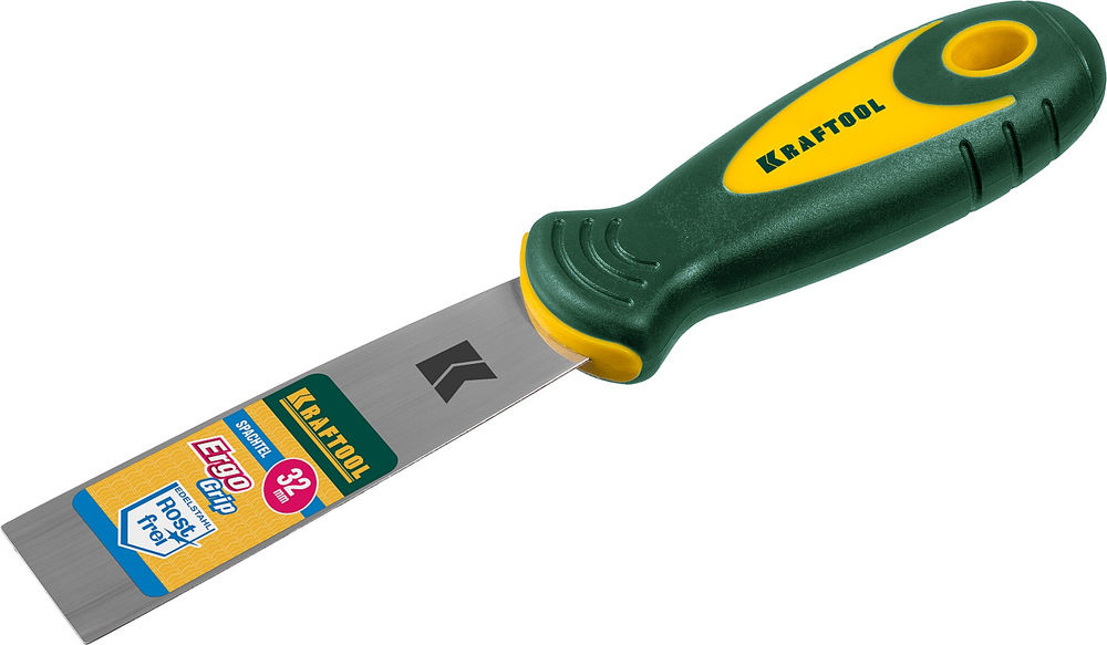 Шпатель 30 мм, х-образное профилированное полотно, двухкомпонентная ручка, нержавеющий KRAFTOOL 10035-030
