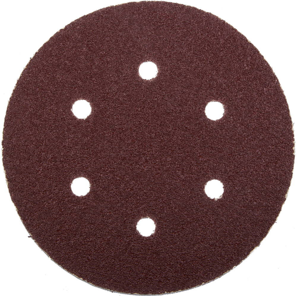 Круг шлифовальный универсальный Мастер 150 мм, 6 отверстий, Р60, 5 шт ЗУБР 35566-150-060