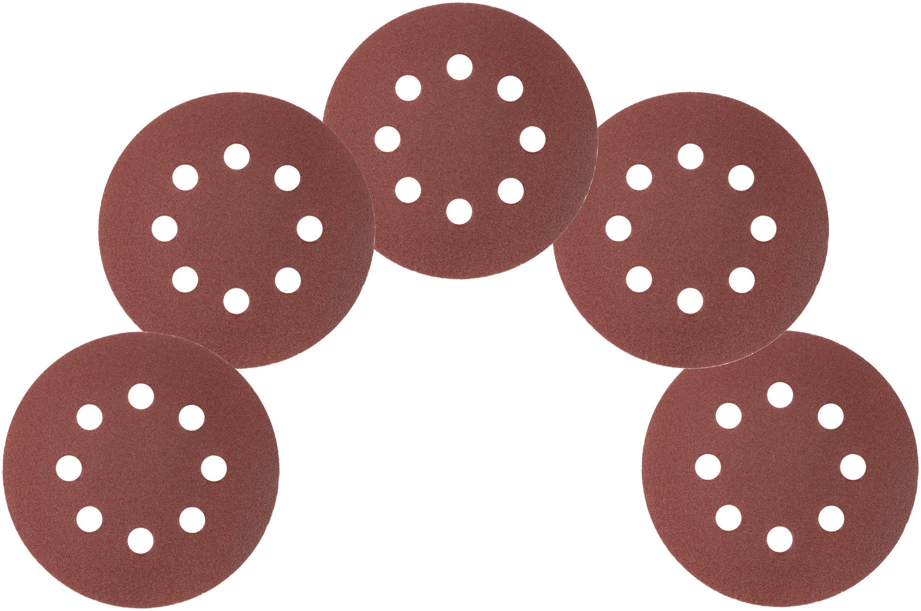 Круги шлифовальные с отверстиями (липучка), алюминий-оксидные, 125 мм, 5 шт. Р 100 (39835М)