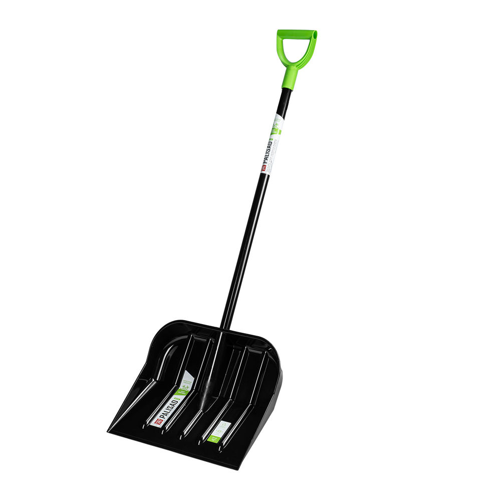 Лопата для уборки снега, поликарбонат, 460х400х1370 мм, стальной черенок, BASE Palisad (61644)