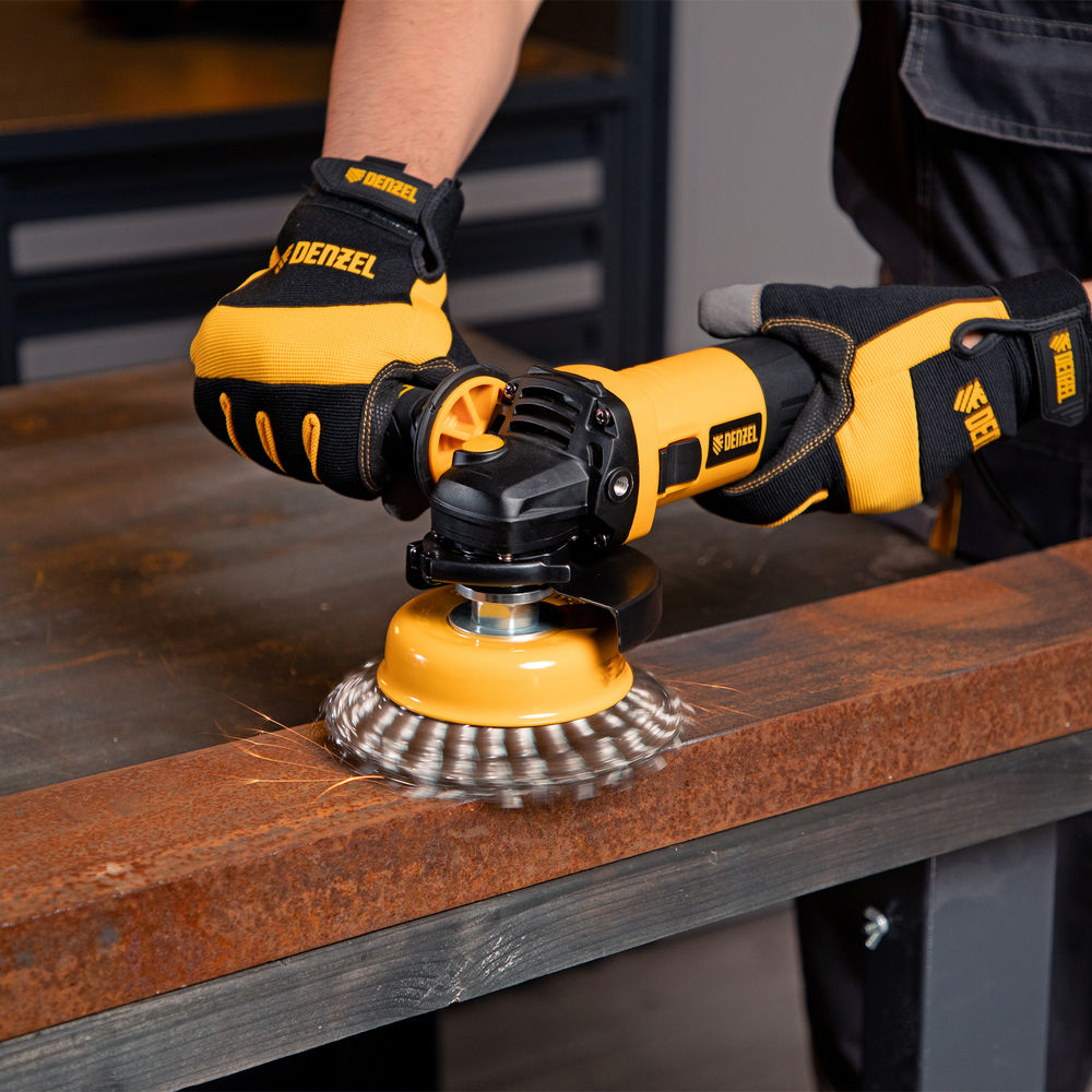Машина шлифовальная угловая AG115-750, 750 Вт, 115 мм, 11000 об/мин Denzel (26901)