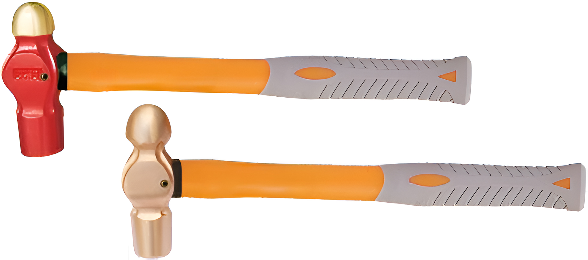 Молоток с круглым бойком 1130 гр BeCu рукоятка фибергласс, искробезопасный 187-1012, HORTZ