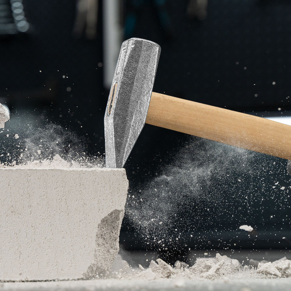 Молоток слесарный, 800 г, квадратный боек, деревянная рукоятка Россия