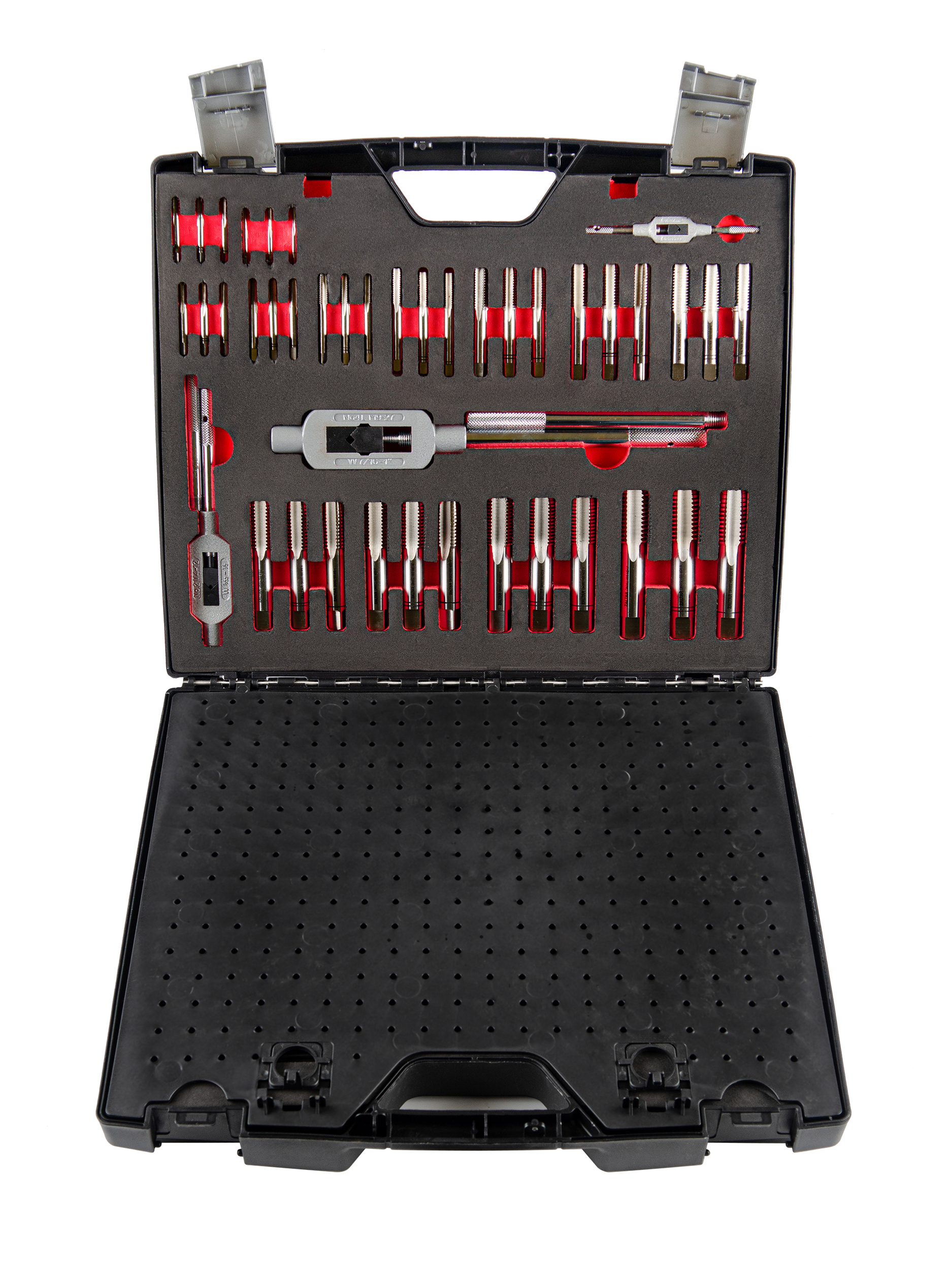 Набор резьбонарезного инструмента STM 55 HSS, 64 пр., M3-M4-M5-M6-M8-M10-M12-M14-M16-M18-M20-M22-M24 (ZA-10724)