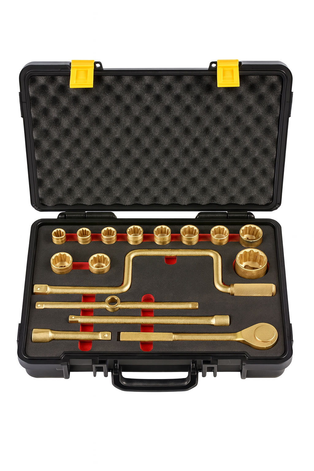 Набор торцевых головок искробезопасных 1/2, 17 предметов BeCu, HORTZ