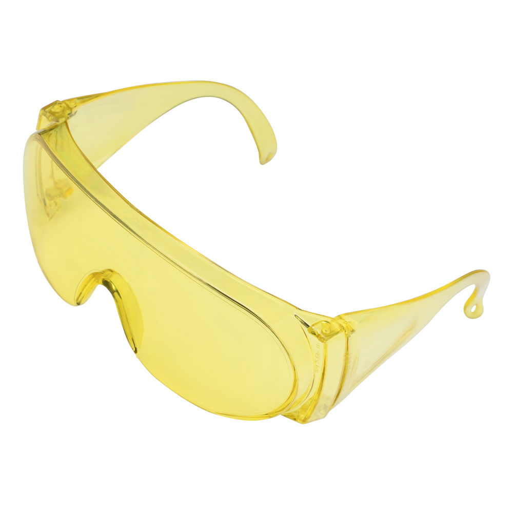 Очки защитные открытого типа, желтые, ударопрочный поликарбонат Сибртех (89157)