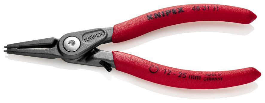 Щипцы прецизионные для внутренних стопорных колец, ограничитель, прямые губки, O 12-25 мм, длина 140 мм (KN-4831J1)