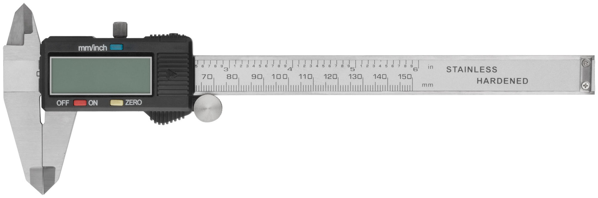 Штангенциркуль металлический нержавеющий с электронным отсчетом 150 мм/ 0,02 мм (19856)