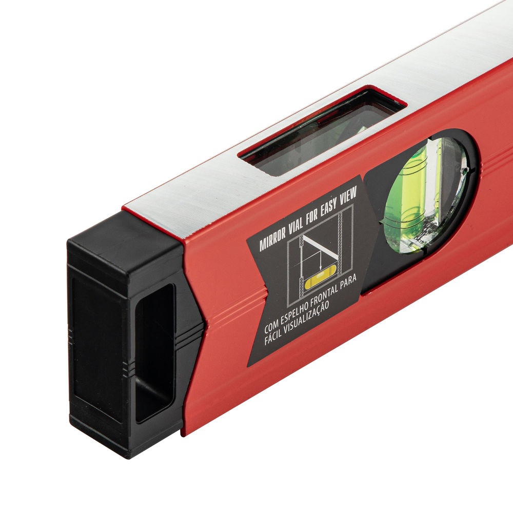 Уровень алюминиевый магнитный, 800 мм, фрезерованный, 3 глазка (1 зеркальный) усиленный Matrix (34708)