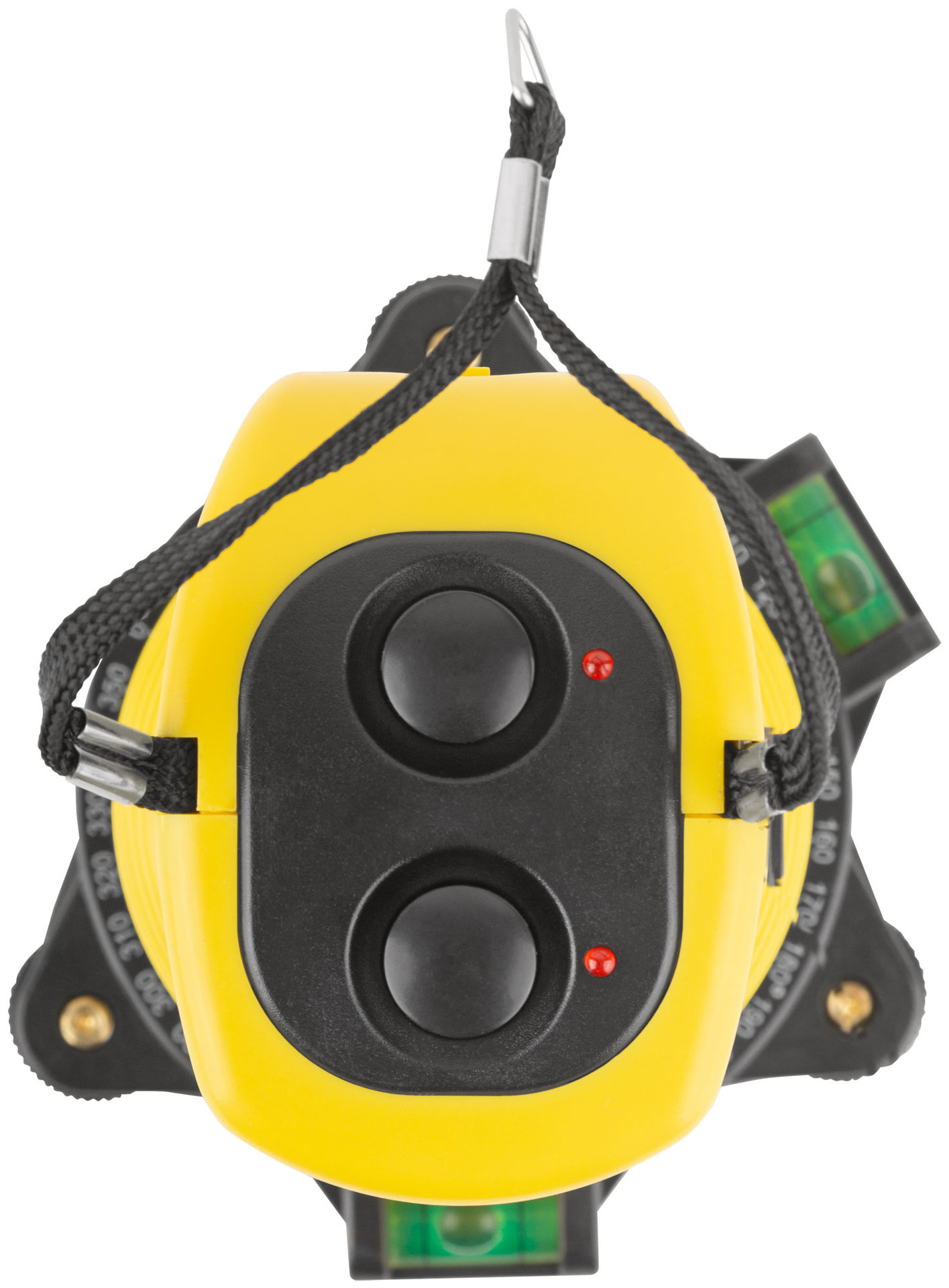 Уровень лазерный самоуспокаивающийся, красные лучи, крест, диапазон 10 м, тренога, очки, пластиковый кейс (18665)