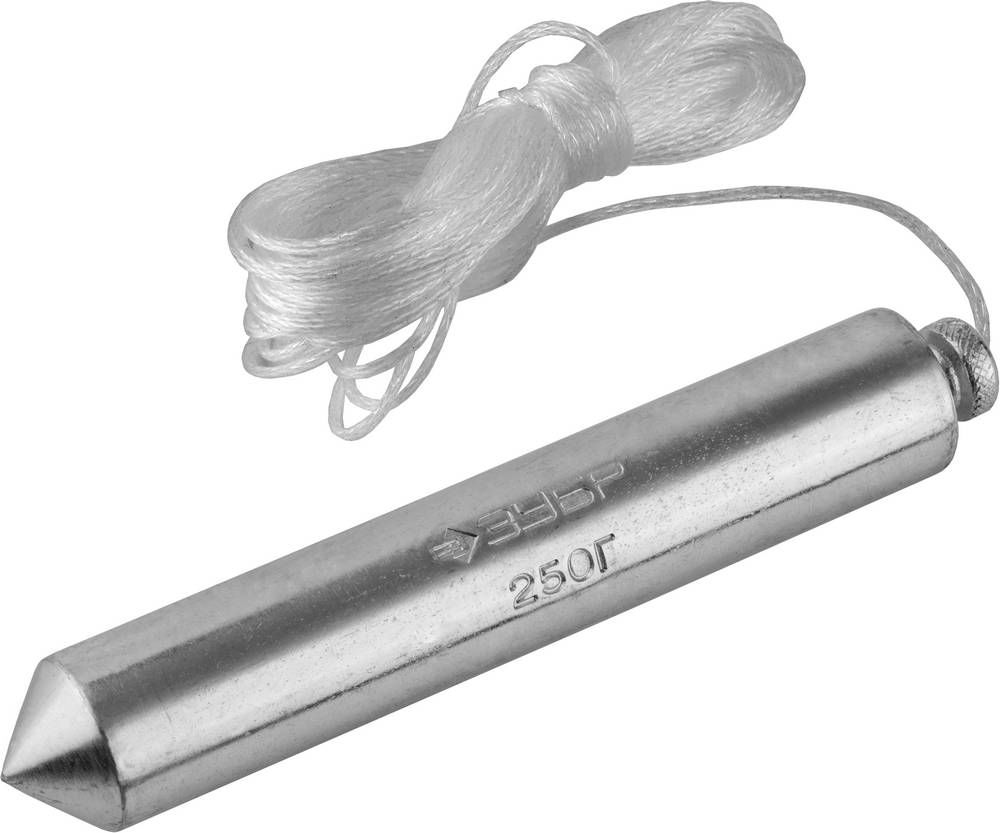 Отвес строительный 5 м, 250 г, в пластиковом контейнере, со шнуром ЗУБР 0636-250_z01