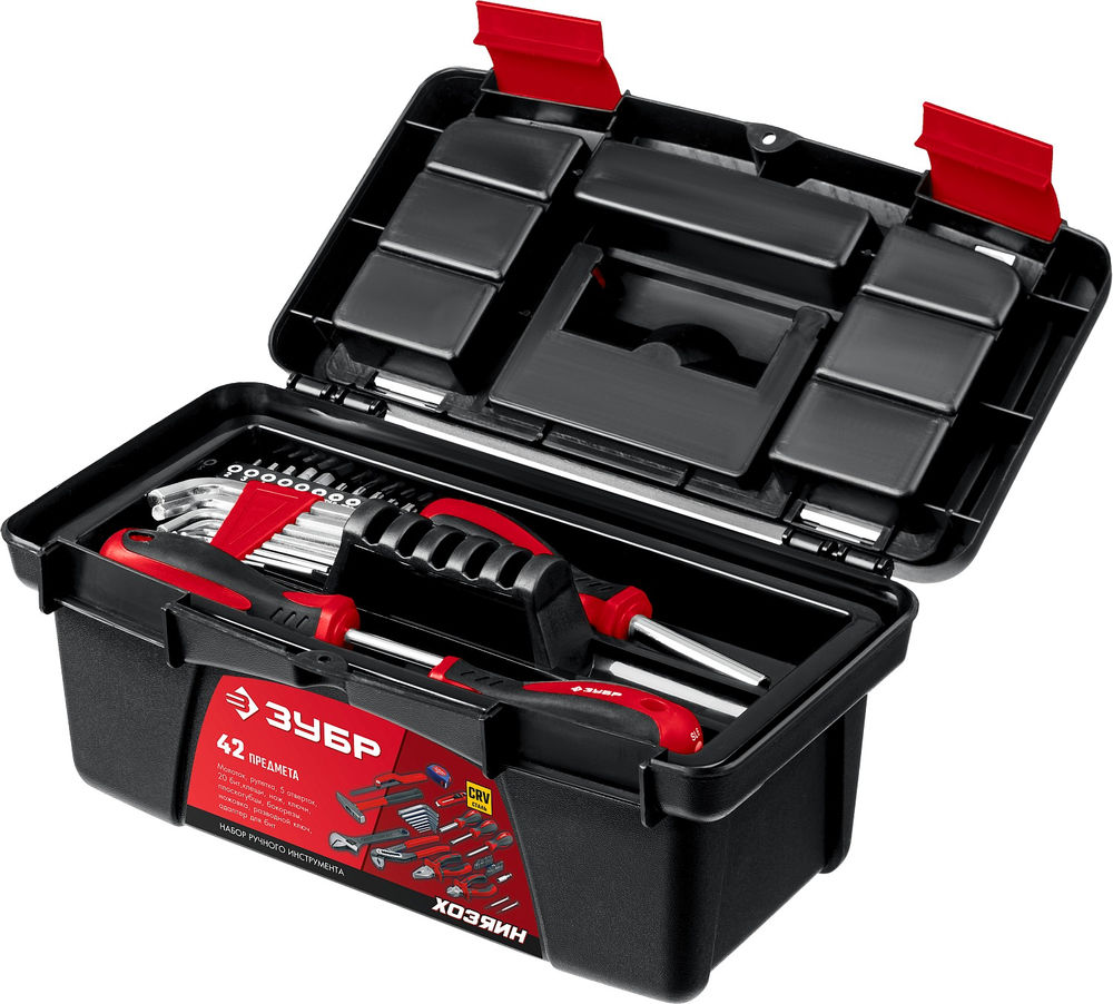 Универсальный набор инструмента для дома 42 предм. ЗУБР Хозяин-42 22105