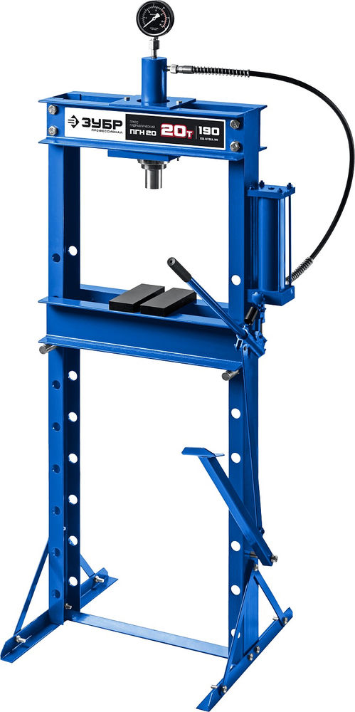 Пресс гидравлический 20 т с гидронасосом и манометром ЗУБР ПГН-20 Профессионал 43072-20