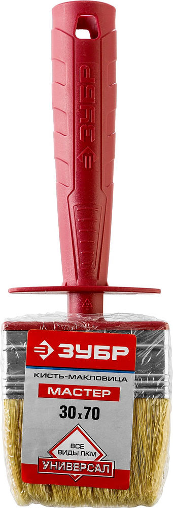 Макловица 3 x 7 см, светлая щетина, пластмассовый корпус, все виды ЛКМ ЗУБР УНИВЕРСАЛ 01825-07