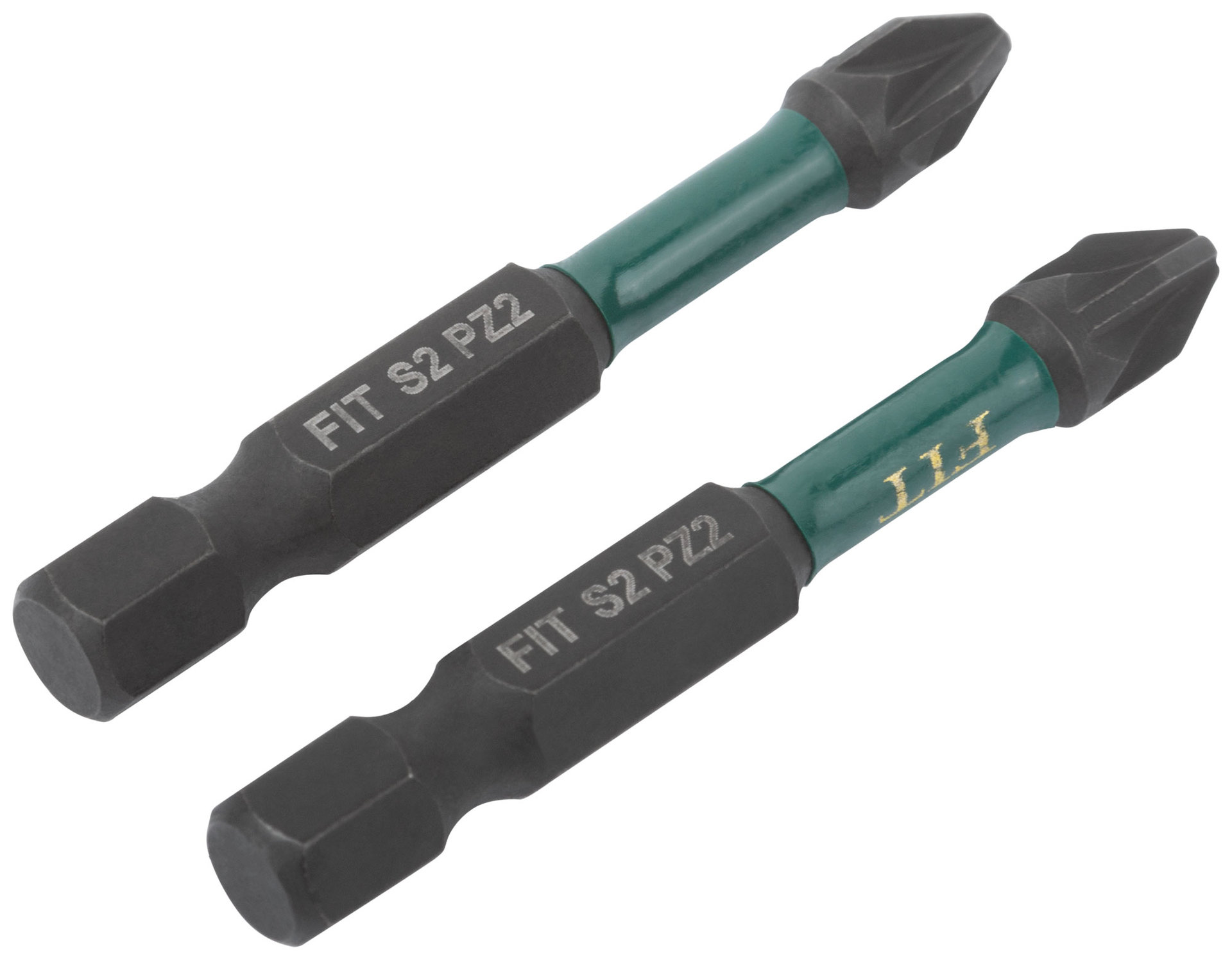 Биты кованые ударные, сталь S2, односторонние 50 мм PZ2, Профи 2 шт., блистер (57482)