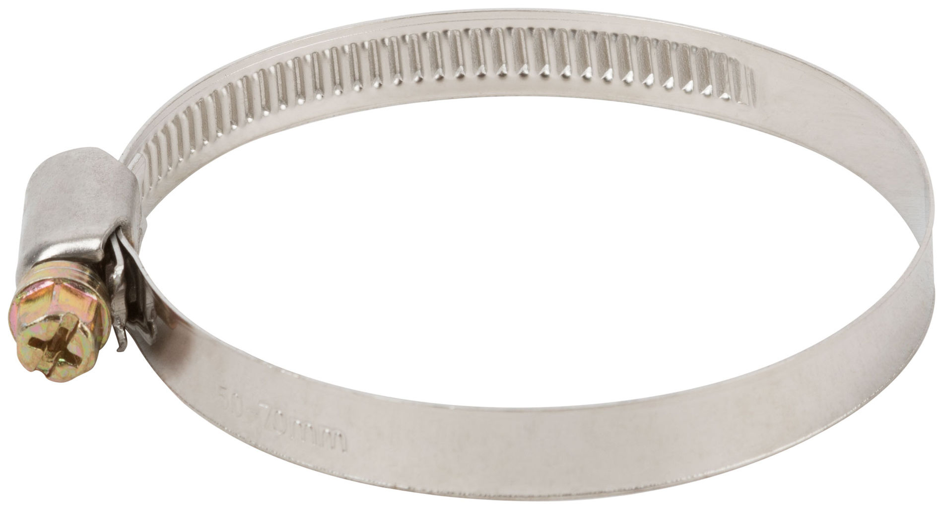 Хомут обжимной (нержавеющая сталь со сваркой) 50-70 мм (64286)