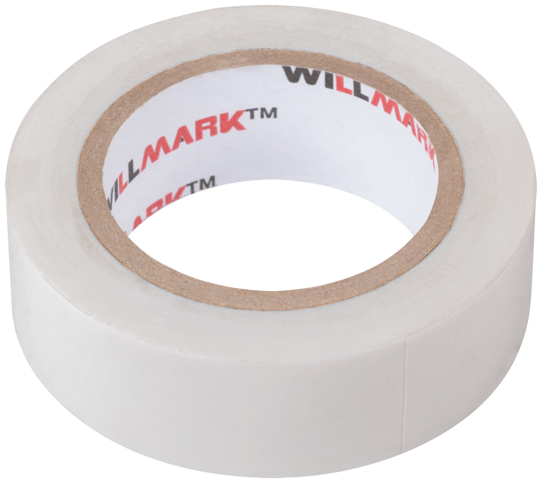 Изолента ПВХ самозатухающая WILLMARK 19 мм х 0,15 мм х 10 м ( белая ) (11013)