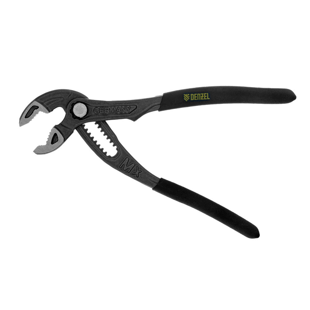 Клещи переставные, кнопочный механизм, обливные рукоятки, 180 мм Denzel (17905)