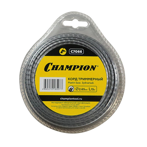 Корд трим.CHAMPION Platin Saw 2.65мм*15м (зубчатый) (C7066)