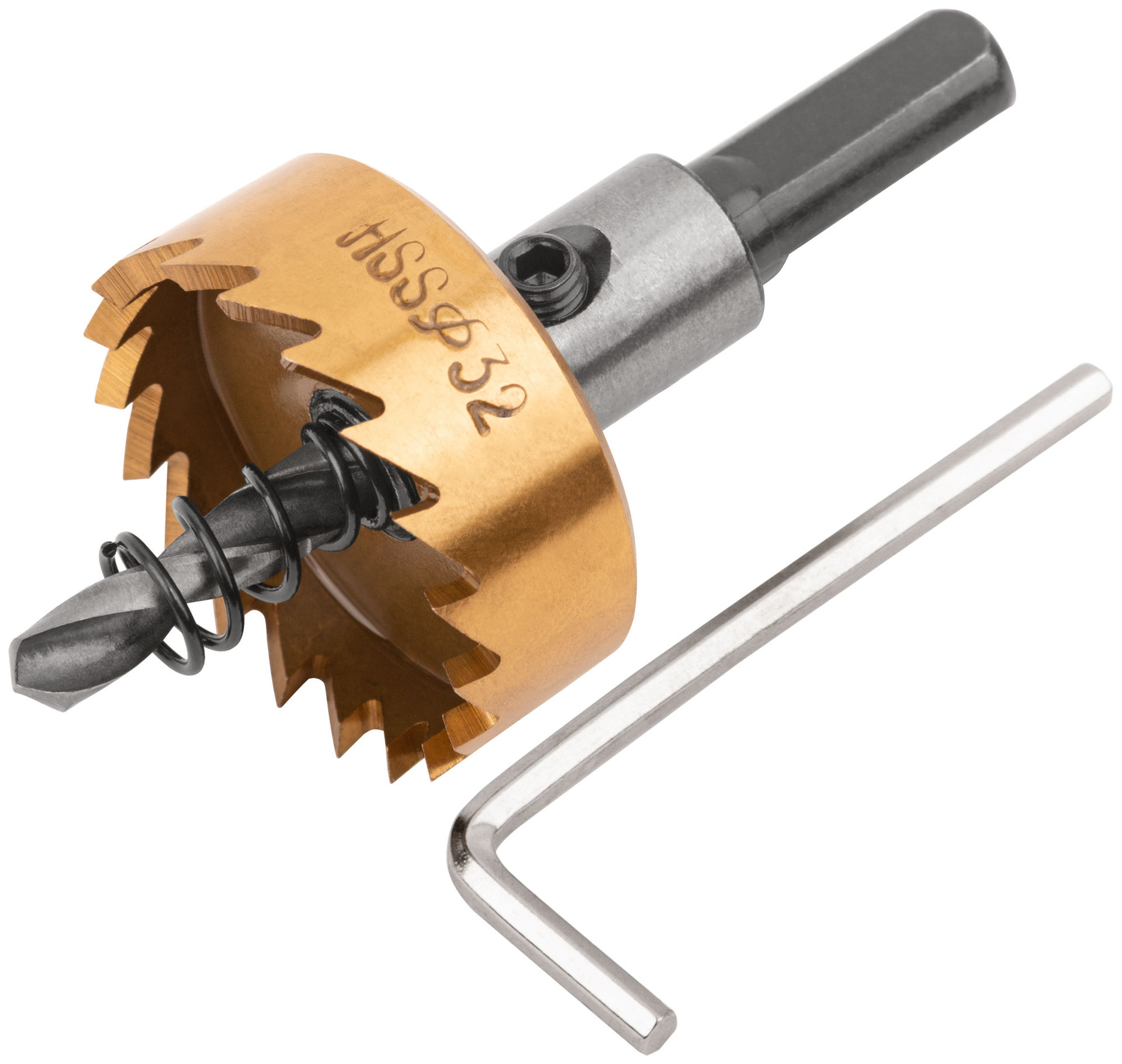 Коронка кольцевая по металлу, HSS сталь, титановое покрытие 32 мм (36869)