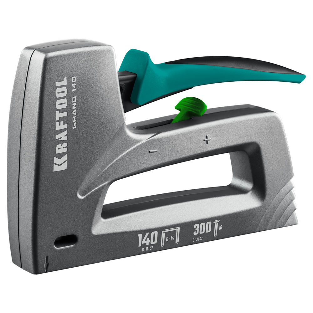 Алюминиевый рессорный степлер GRAND-140, тип 140 (G/11/57) 20GA (6 - 14 мм)/300 (16) KRAFTOOL 3194