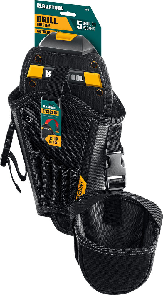 Кобура для шуруповерта средняя с быстросъёмным креплением FastClip KH-5 KRAFTOOL 38769