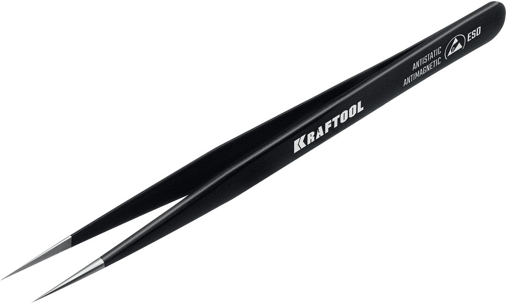 Антистатический антимагнитный прецизионный пинцет прямой, 135 мм KRAFTOOL 222125