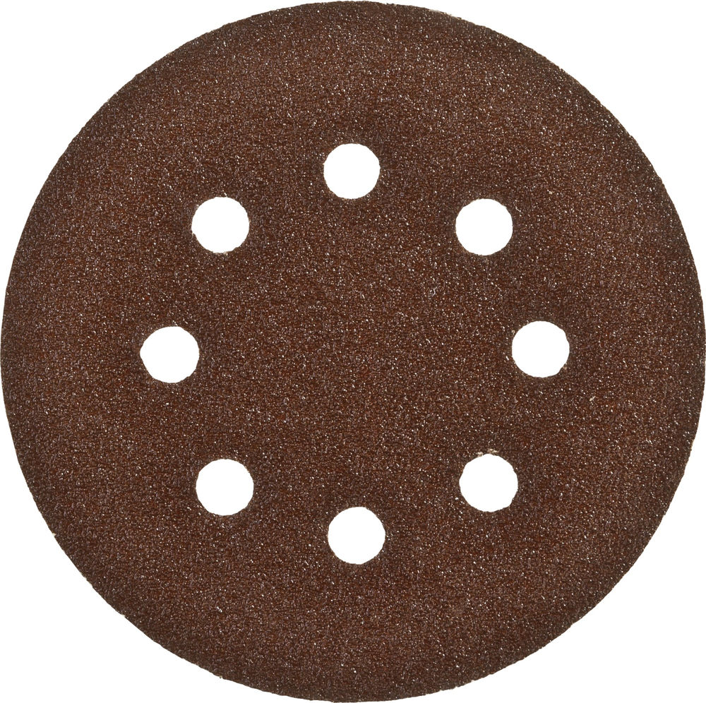 Круг шлифовальный Стандарт 125 мм, 8 отверстий, Р80, 5 шт ЗУБР 35350-125-080