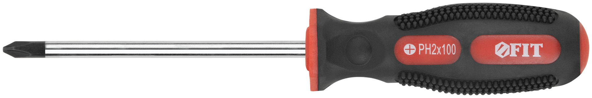 Отвертка Универсал, CrV сталь, прорезиненная ручка 6х100 мм РН2 (55114)