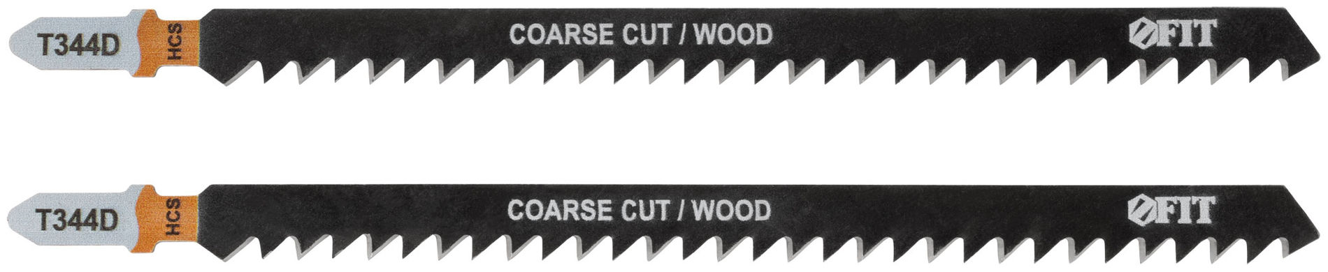 Полотна по дереву, HCS, разведенные, шлифованные зубья 151/126/4 мм (T344D), 2 шт. (40889)