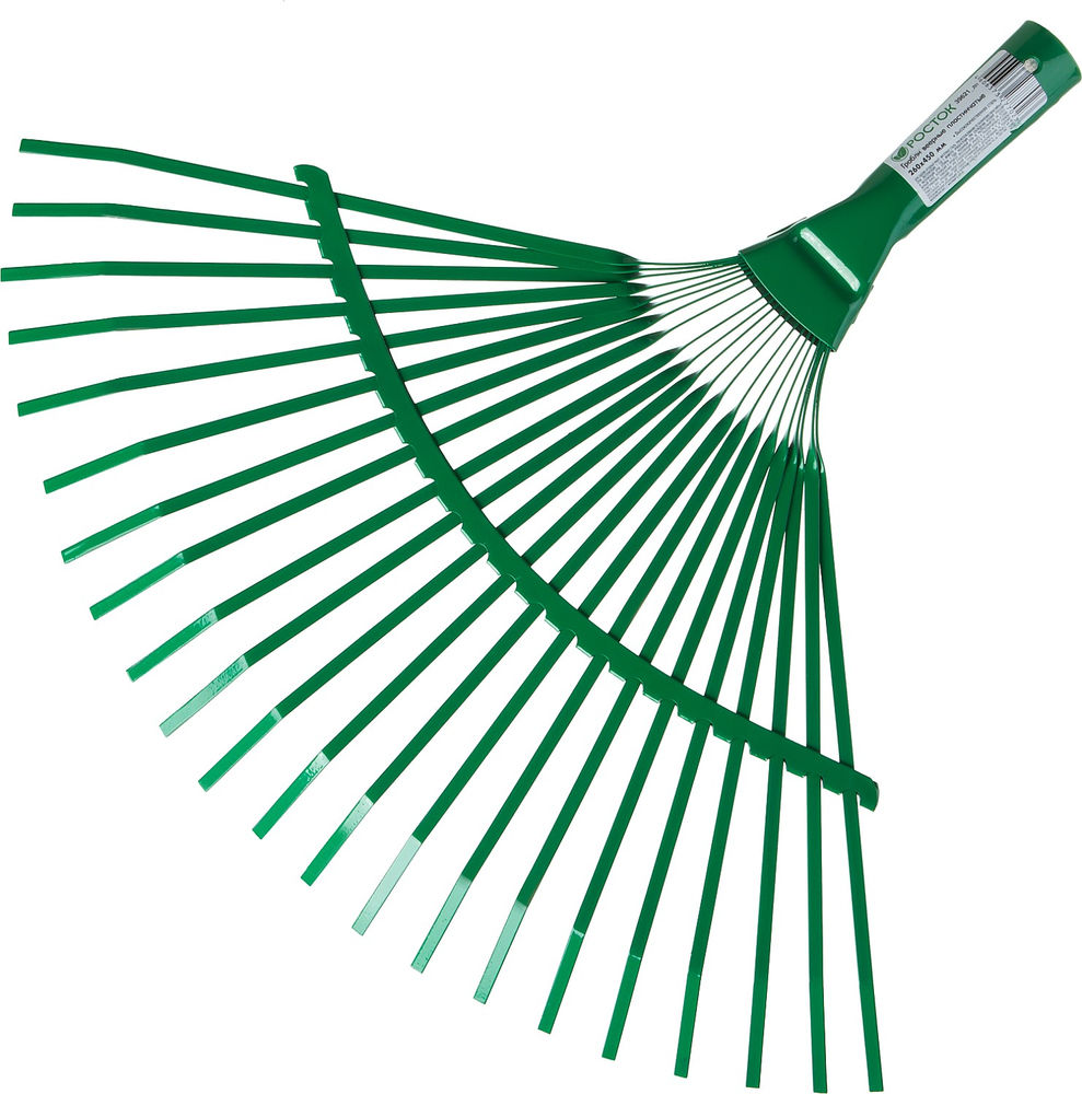 Веерные грабли 385 х 450 мм, металлические, пластинчатые, без черенка РОСТОК PB-22L 39621_z01