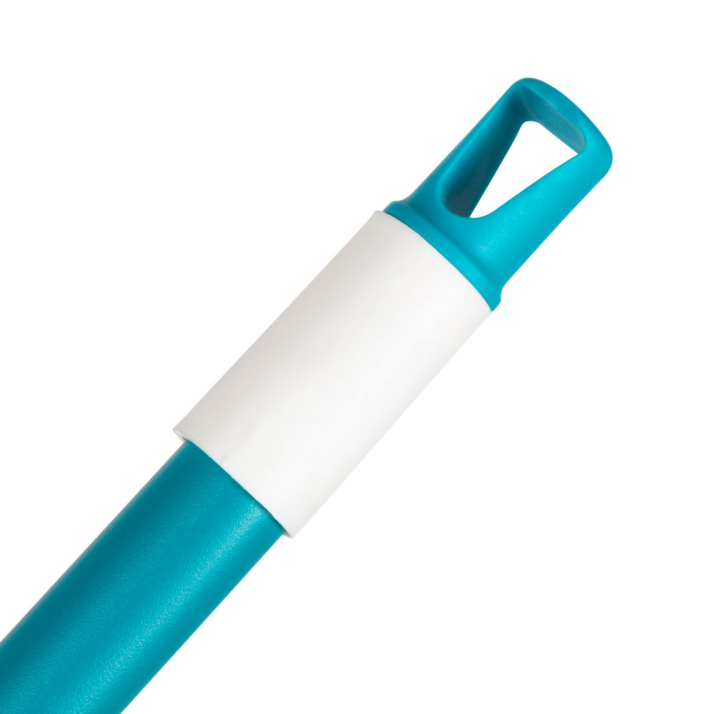 Щетка пластмассовая для чистки ковров, 27 cм, c черенком, 120 см, бирюзовая щетина, Home Palisad (935505)