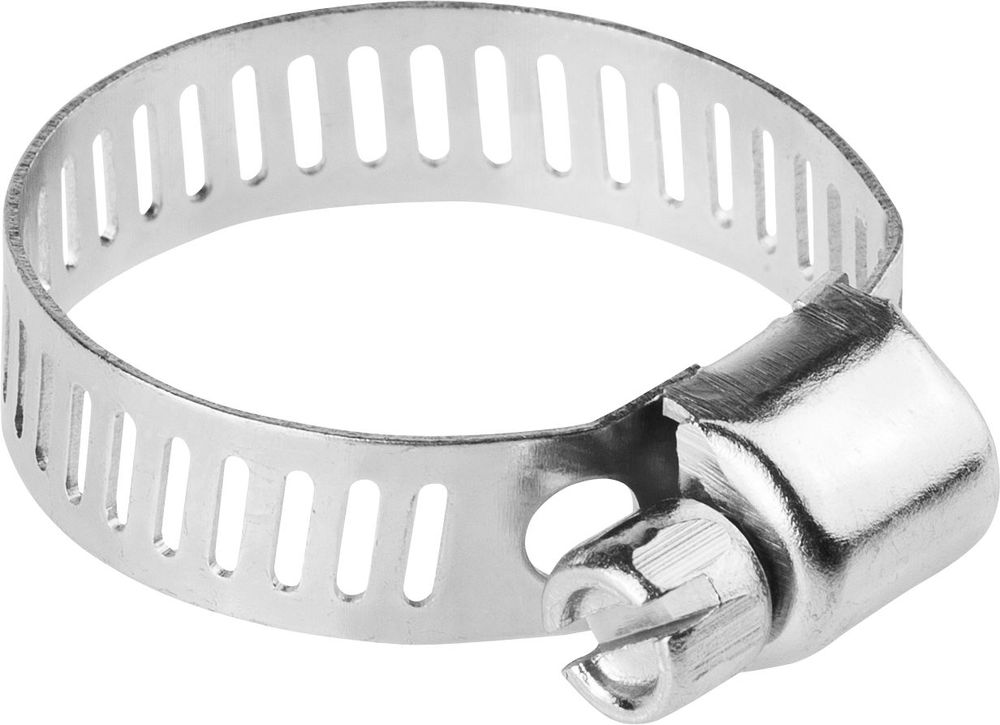 Хомут стальной 14 - 27 мм, просечная лента 8 мм, цинк, 5 шт STAYER 3780-14-27_z01