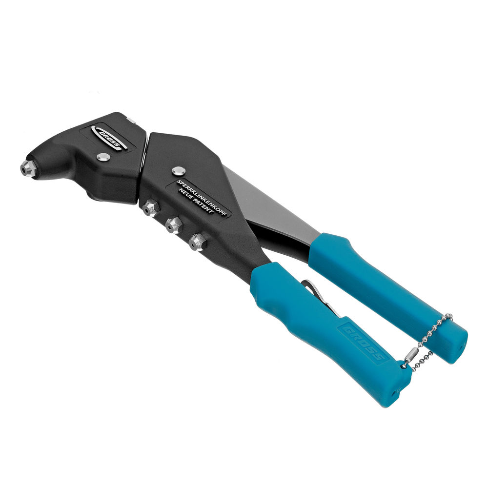 Заклепочник литой, усиленный, поворотный 0-360 град, заклепки 2.4-4.8 мм Gross (40405)