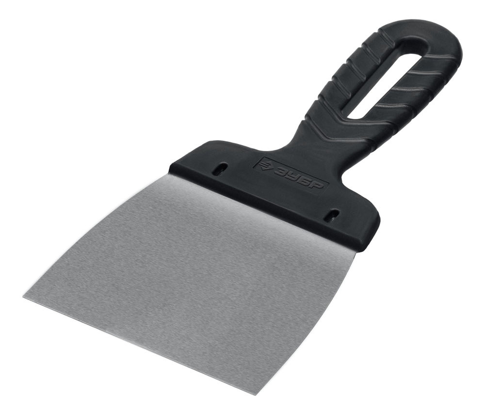 Шпатель нержавеющий 100 мм, пластиковая ручка ЗУБР 10077-10