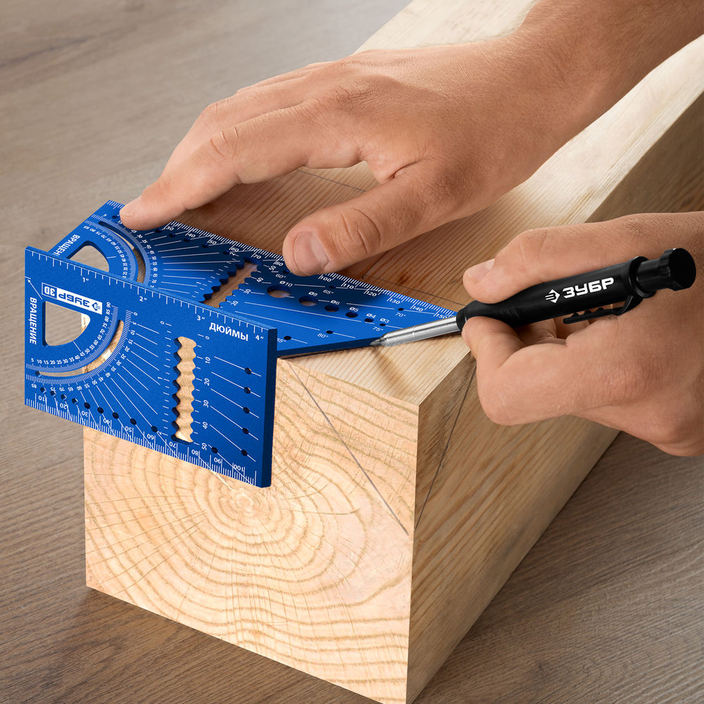 Угольник многофункциональный 3D, 7-в-1 ЗУБР Профессионал 34399  