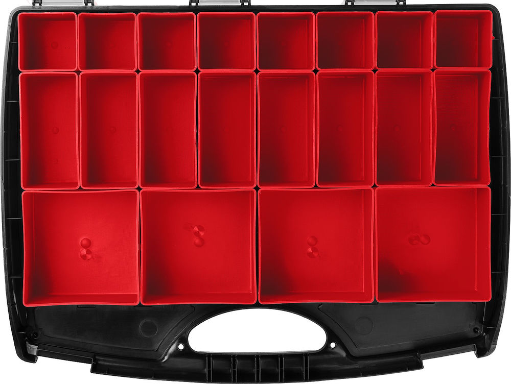 Органайзер 425 х 330 х 60 мм пластиковый с 20 съемными лотками ЗУБР ВОЛГА-20 38034-20
