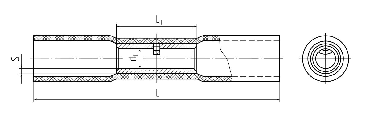 Гильза соединительная изолированная ГСИ-Т 6.0 серия ПРОФИ (КВТ) (59124)