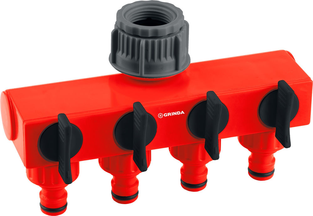 Поливочный распределитель GS-4, 3/4-1, четырехканальный, с внутренней резьбой GRINDA 8-426314_z01