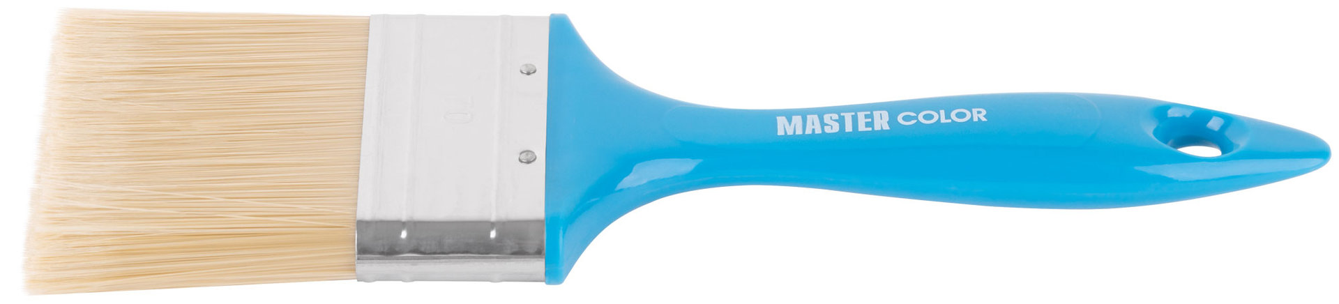 Кисть флейцевая, толщ. 16 мм, ПЭТ-щетина, нерж. обжим, пласт. ручка, ширина 70 мм (30-0204)