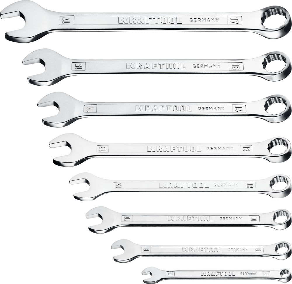 Набор ключей гаечных комбинированных 8 - 19 мм, 8 шт KRAFTOOL 27079-H8C