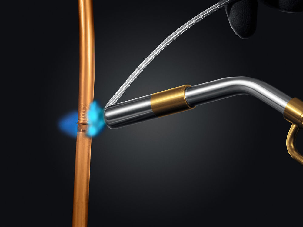 Газовая горелка Blue Fire KF-9000, с пьезоподжигом на баллон, турбо нагрев + 30%, 2000°C KRAFTOOL 55510