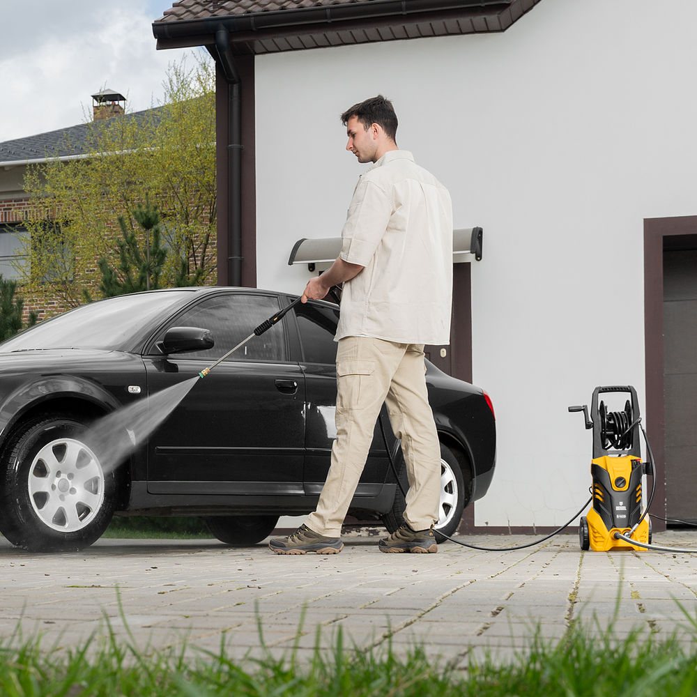 Моечная машина высокого давления R-165D, 2200 Вт, 165 бар, 7 л/мин, с барабаном Denzel (58235)