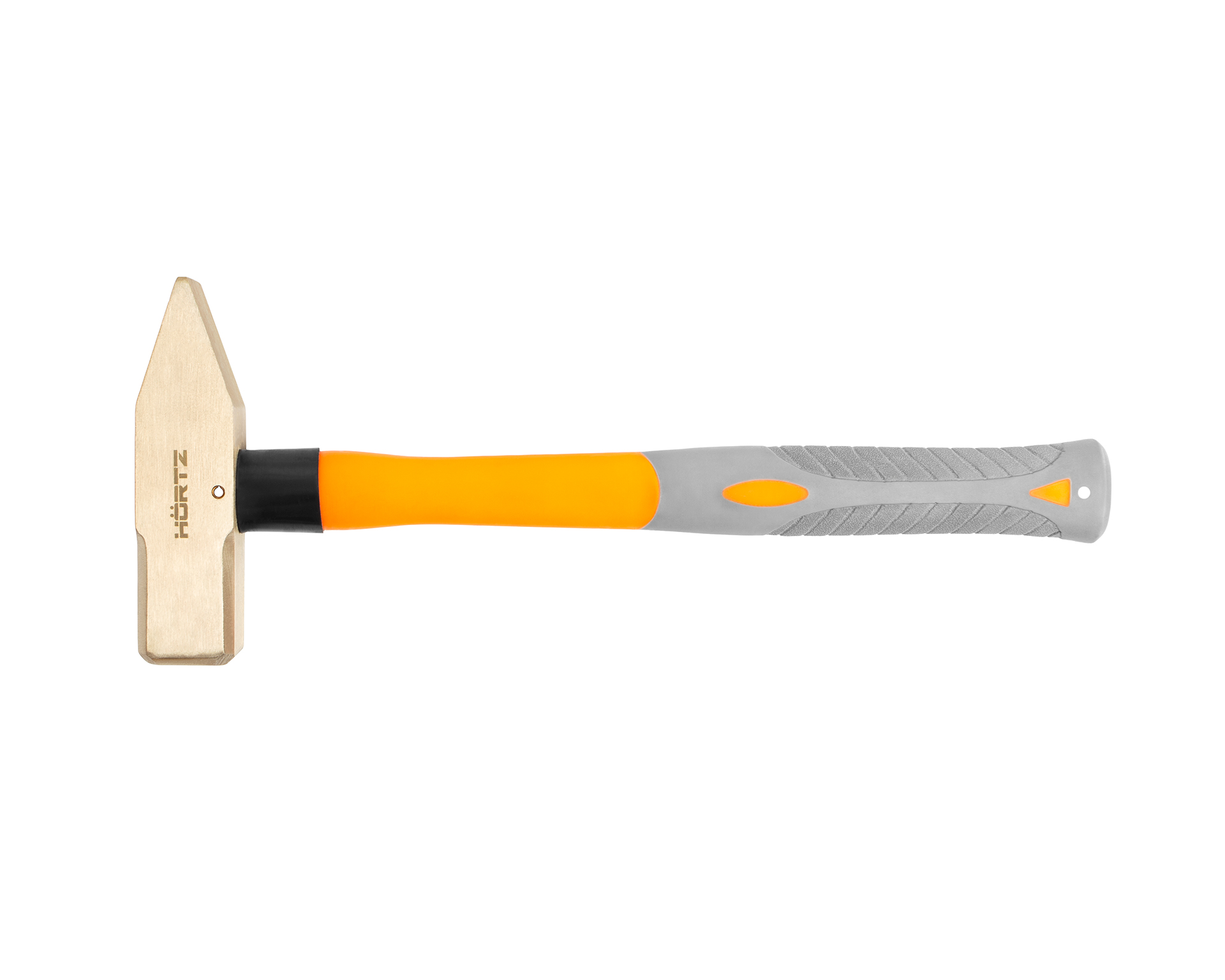 Молоток слесарный 1.0 квадратный боек сплав AlCu искробезопасный с фиберглассовой рукояткой HORTZ