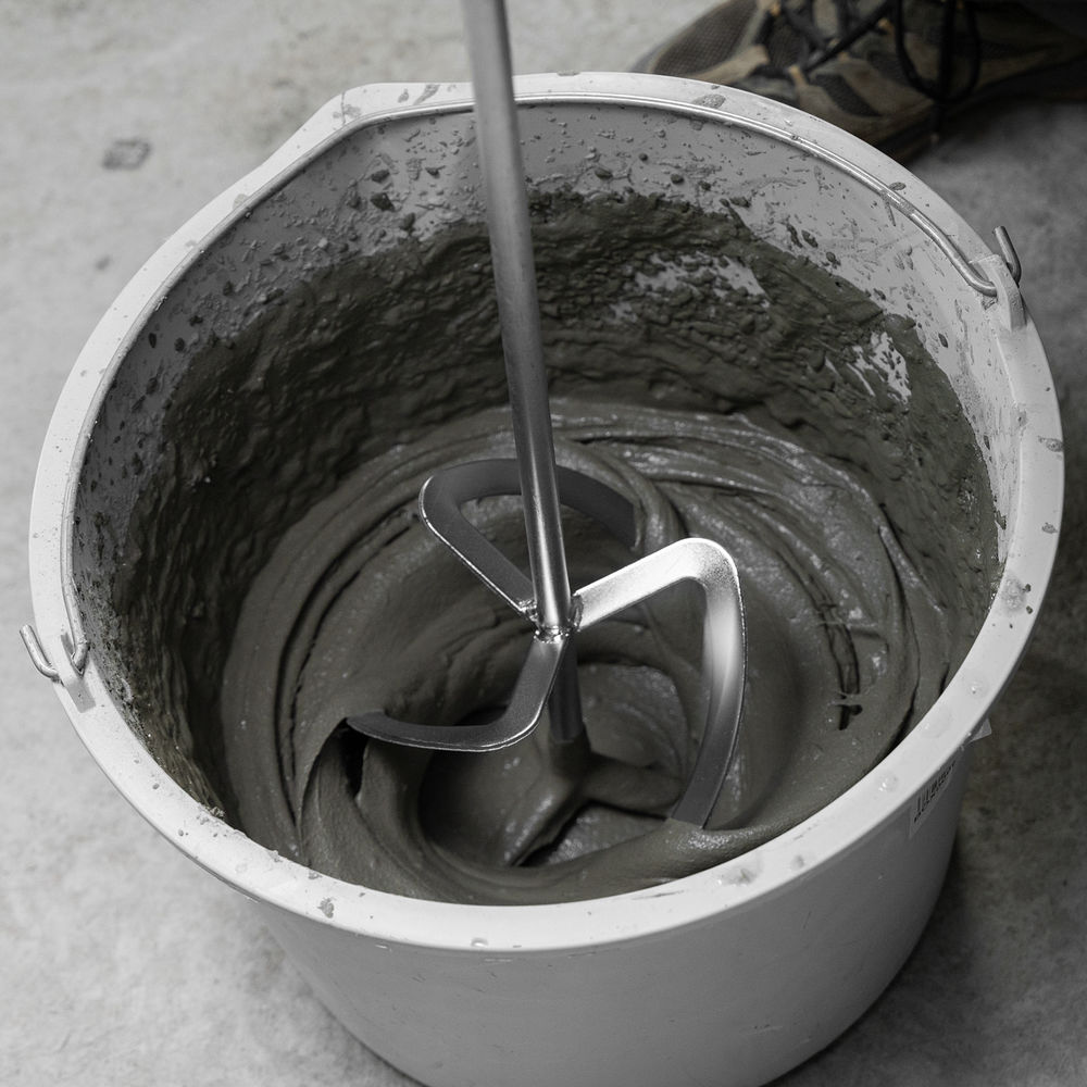 Насадка для миксера, для тяжелых растворов, 160 х 590 мм, оцинкованная, хвостовик резьба М14 Сибртех (848967)