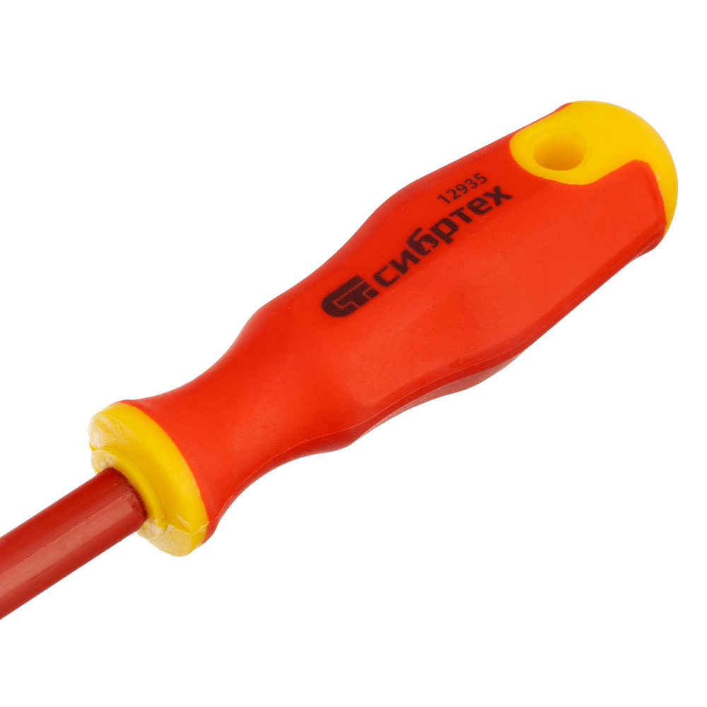 Отвертка диэлектрическая SL6.5 х 150 мм, CrV, до 1000 В, двухкомпонентная рукоятка Сибртех (12935)