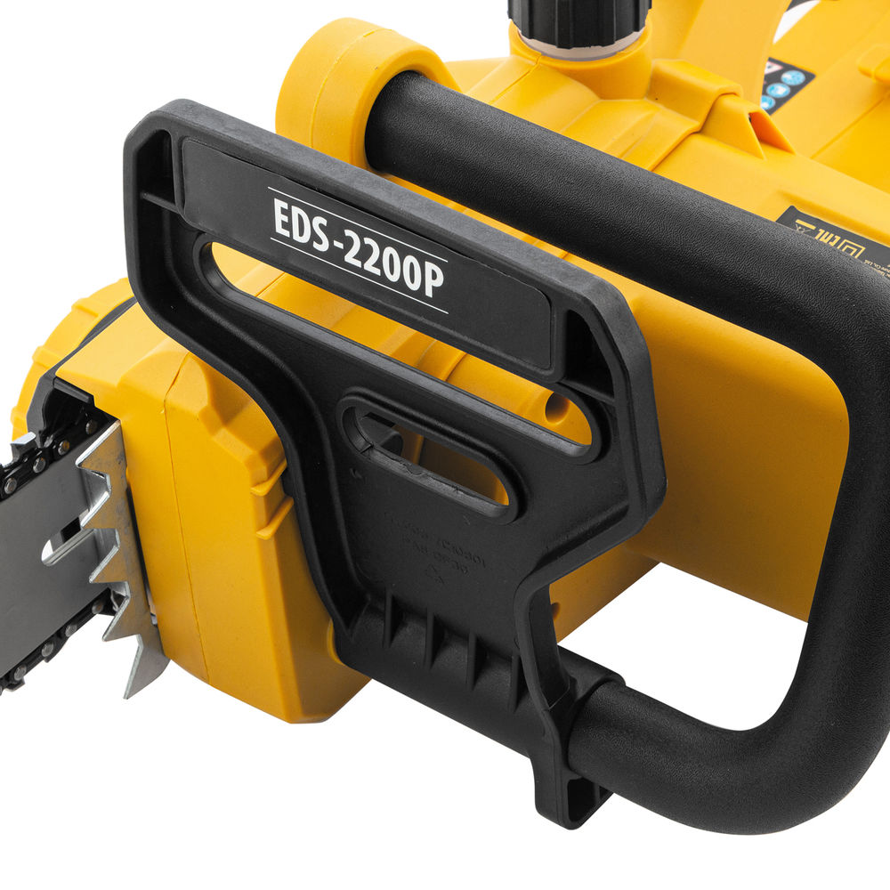 Пила цепная электрическая EDS-2200P, 2.2 кВт,поперечная, шина 45 см, шаг 3/8, паз 1.3 мм, 63 звена Denzel (95617)