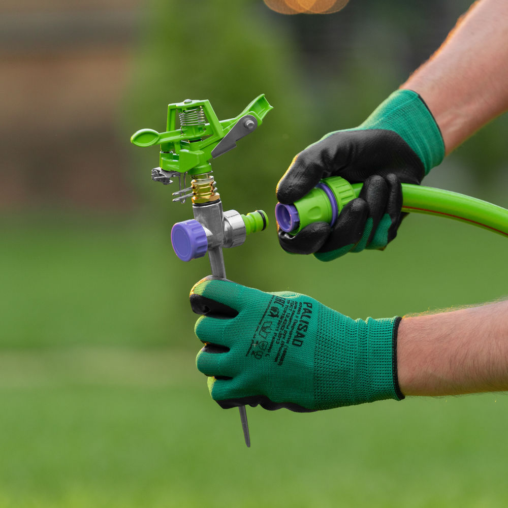 Разбрызгиватель латунный, импульсный, с регулировкой угла горизонт распыления до 26 м Palisad (65412)