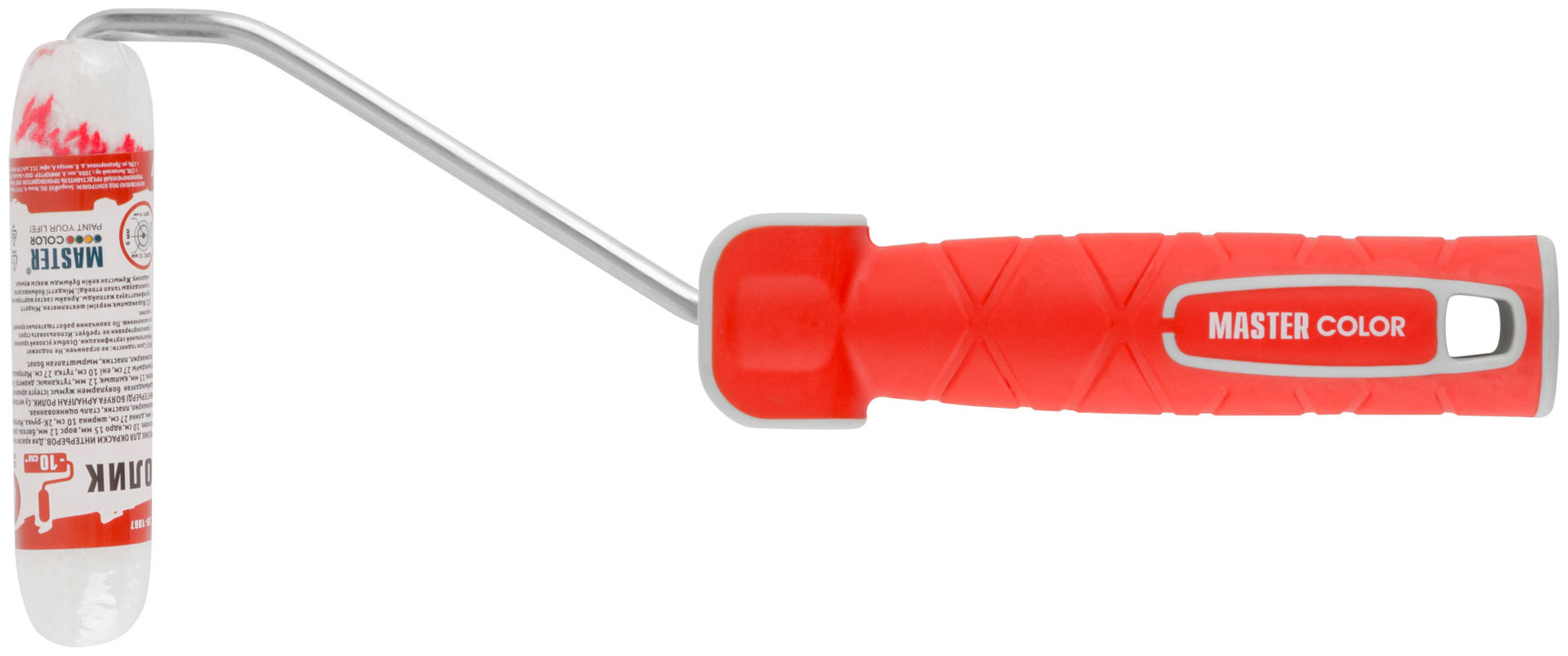 Ролик, ядро 15 мм, полиакрил, ворс 12 мм, 2K-ручка 27 см, 100 мм (30-1087)