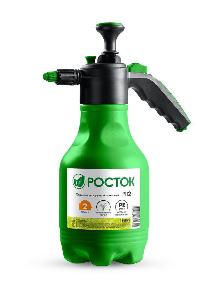 Помповый опрыскиватель 2 л, ручной, колба из полиэтилена РОСТОК РП-2 425075_z01